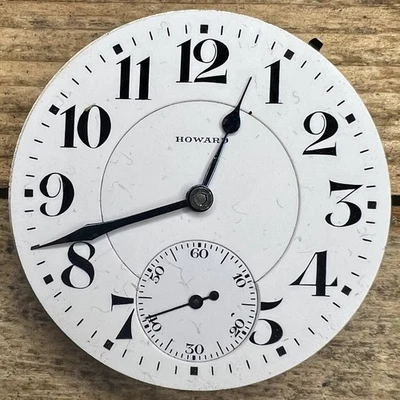 Movimiento Reloj Bolsillo Howard Años 16 - Serie 5 - 19 Joyas, Ajustado 5 Posiciones Foto 1 de 2