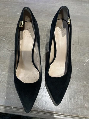 Zapatos de salón Tory Burch de gamuza negros talla 7 1/2M  Foto 1 de 4