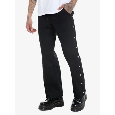 Hot Topic Black Snack Button Pants NWT  - Image 1 of 4