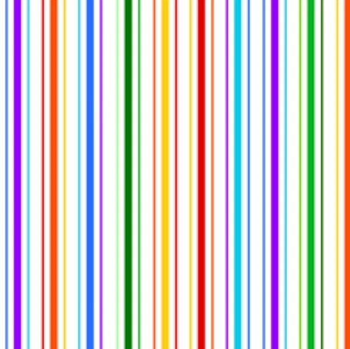 Tela de algodón para edredón de 3 yardas - Acolchado Treasures Hogar Colorido a Rayas Blanco Foto 1 de 1