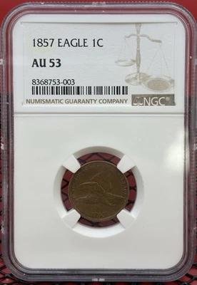 1857 Flying Eagle Cent 1C AU53 - Image 1 of 2