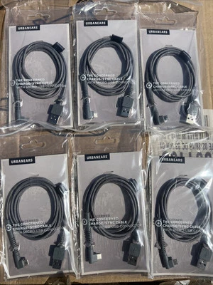 URBANEARS USB A to Micro B Data Sync Charge Braided Cable Gray BOX OF 90 PIECES - Image 1 of 4