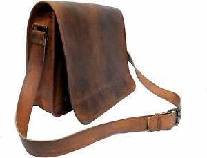 Men Vintage Leather Briefcase Messenger Carry On Shoulder Bag Satchel Handmade