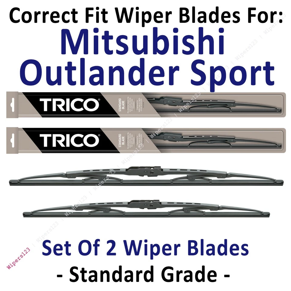 Paquete de 2 escobillas limpiaparabrisas ajuste estándar 2011+ Mitsubishi Outlander Sport - 30240/210 Foto 1 de 1