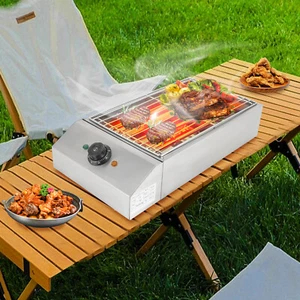 Tischgrill Grillbesteck Balkongrill Elektrogrill Grilzange Partygrill Grillofen - Bild 1 von 16