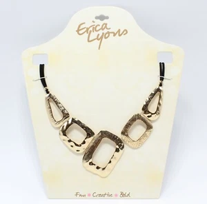New Erica Lyons Gold Statement Necklace #N2778 - Picture 1 of 2