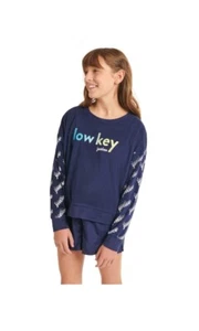 Justice Girls Cozy Fleece Long Sleeve Top, Sleep Short Pajama Set Multi-Size NEW - Picture 1 of 4