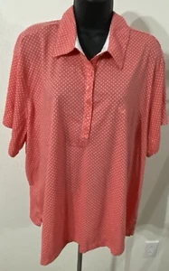 Top de lunares con cuello manga corta 2X Rebecca Malone para mujer - Imagen 1 de 9