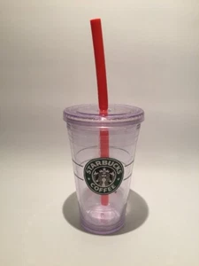 Starbucks 2009 Siren Mermaid Clear Cold Cup w/ Red Straw, 16 oz Coffee Tea - Picture 1 of 3