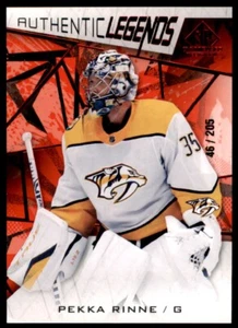 2021-22 SP Juego Usado Fragmento Rojo #113 Pekka Rinne 46/205 Nashville Predators - Imagen 1 de 2