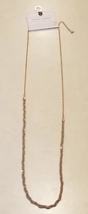 NWT NORDSTROM MELROSE AND MARKET GOLD TONE AND GRAY NECKLACE WOMEN'S  - Picture 1 of 5