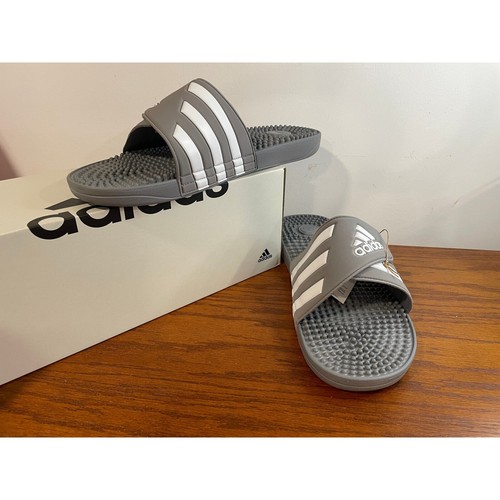 NUOVI sandali Adidas Adissage Slides massaggio comfort sport grigio bianco uomo 17