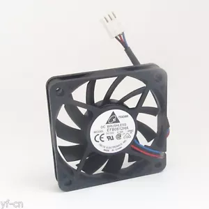 50pcs DELTA EFB0612HA 60x60x10mm 6010 DC12V 0.18A 3pin Connector DC Cooling fan - Picture 1 of 5
