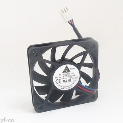 10pcs DELTA EFB0612HA 60x60x10mm 6010 DC12V 0.18A 3pin Connector DC Cooling fan - Image 1 of 4