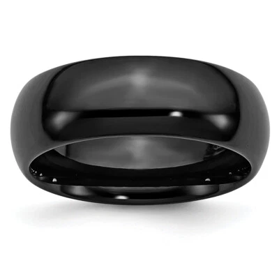 Cincel Negro Cerámica 8mm Banda Pulida CER41 Foto 1 de 4