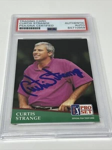 Curtis Strange Signed 1991 PGA Pro Set Golf Card PSA DNA Slabbed Autograph - Picture 1 of 3