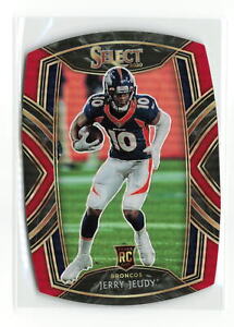 Jerry Jeudy 2020 Panini Select Club Die-Cut Red Prizm RC Rookie #256 Denver