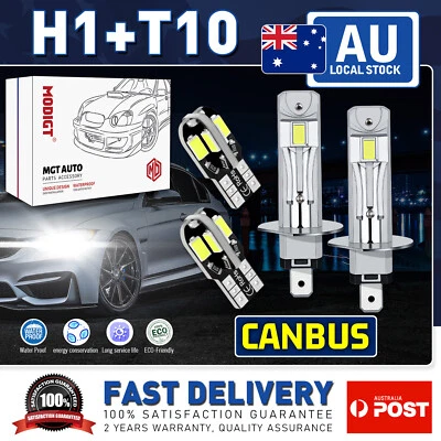 OEM H1+T10 LED Headlight CANbus Beam Bulbs replace for halogen For Mazda 6 2003 - image 1 of 4