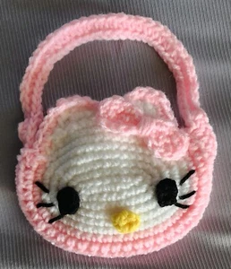 NEW Hello Kitty-style Tiny Pink & White Purse Handbag for Toddler Child - Picture 1 of 4