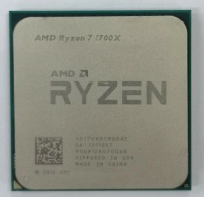 AMD Ryzen 7 1700X Desktop CPU Processor Socket AM4 R7 Eight-Core YD170XBCM88AE - Image 1 of 3