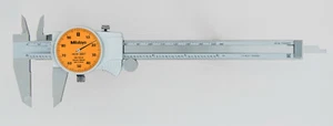 Mitutoyo 505-742-55J - 6" Dial Calipers .1/Rev .001 Grad Orange Face - Picture 1 of 3