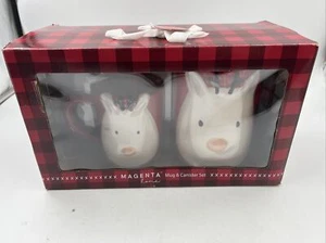 Magenta Home Ceramic Reindeer 17.75oz Mug & 36.5oz Canister Set AA02B20006 - Picture 1 of 5