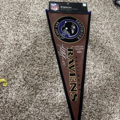 Banderín de piel de cerdo autografiado firmado por Ray Rice Baltimore Ravens con sugerencias Terrell Foto 1 de 4