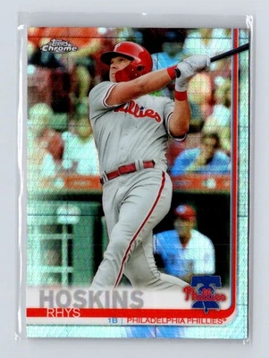 2019 Topps Chrome Prism Refractor #195 Rhys Hoskins Philadelphia Phillies - Image 1 of 2