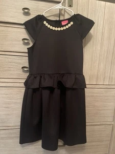 Lilly Pulitzer Girls Casey Fit & Flare Dress Onyx Black Girls Sz 16-18 - Picture 1 of 10