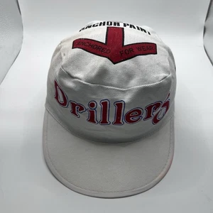 Vintage 90s/80s Drillers Tulsa Anchor Paint Men’s White One Size Painter Hat Cap - Picture 1 of 6