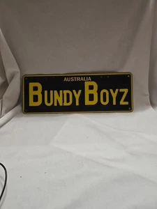 CUSTOM NUMBER PLATE CAR NOVELTY REGO/PLATE -BUNDY BOYZ ,BUNDABERG RUM -A8 - Picture 1 of 8
