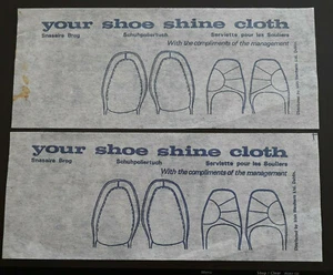 Your Shoe Shine Cloth x 2 Rare 1980's Hotel Accessories Dublin Ireland - Picture 1 of 4