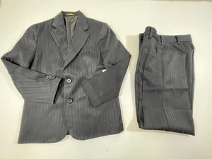 George Boy’s Youth Black Pinstripe Formal Jacket Pant Suit Set Size 10 - Picture 1 of 9