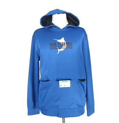 Reel Legends hoodie sweatshirt sweater Men's large Blue long sleeve fleece NEW - Image 1 of 4