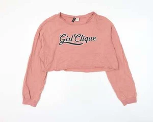 H&M Mens Pink Cotton Blend Cardigan Sweatshirt Size M - Girl Clique - Picture 1 of 12
