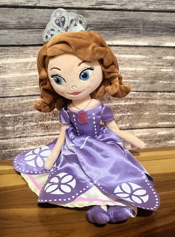 Princess Sophia Sofia The First Plush 14" Doll Disney Store Purple Gown Cover