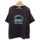 Studio Clip T-Shirt Cut And Sew Short Sleeve Round Neck Print L Dark Brown /Yk36