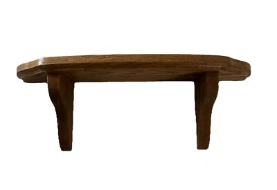 ВИНТАЖНЫЙ HOMCO KNICK KNACK ДИСПЛЕЙ НАСТЕННАЯ ПОЛКА ТВЕРДОГО ДЕРЕВА 15,5» - Изображение 1 из 4