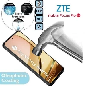 100%Genuine Tempered Glass 9H Screen Protector (Nubea)For ZTE Nubia Focus Pro 5G - Picture 1 of 2