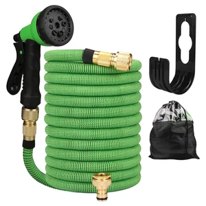 50-200ft Expandable Garden Hose Double Metal Connector, High-Pressure, 7-Mode - Picture 1 of 10