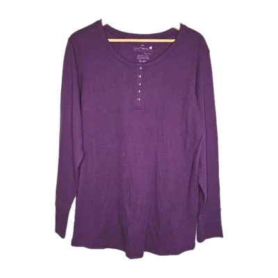 Camisa Térmica Earth Yoga Henley Mujer XXL Púrpura Eco Malibú Algodón Orgánico Foto 1 de 4