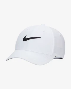 Nike men's $26 Dri-FIT Club Structured Adjustable Swoosh Cap one size M/L WHITE - Picture 1 of 4