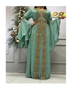 Sale! Königlich ausgefallen ethnisch marokkanisch Dubai Bett Kaftan Hochzeit Brautjungfer Kleider - Bild 1 von 5