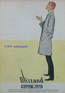 PUBLICITE BLIZZAND TERGAL BOUSSAC SIGNE GRUAU DE 1958 FRENCH AD ADVERT VINTAGE - Photo 1 sur 1