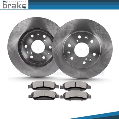 Fits 09-13 Cadillac Escalade 6.0L Front Disc Brake Rotors & Ceramic Pads Set - Image 1 of 4