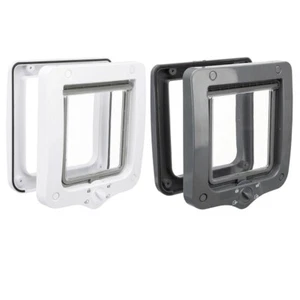 Trixie 4-Way Cat Door Flap Plastic Silent Action Protection Against Draughts NEW - Picture 1 of 16