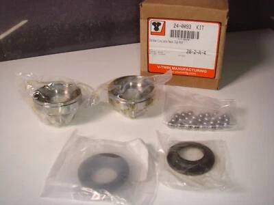 Harley Fork Neck Cup Kit Fits WL 1939-1952 G 1939-1957 Chrome V-Twin 24-0093  E5 - Image 1 of 4