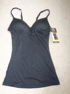 NUEVO CON ETIQUETAS-MAIDENFORM ANHELABLE ÍNTIMA MOLDEADORA CAMI/TAZAS SIN CABLES NEGRAS PEQUEÑAS 00509 Foto 1 de 4