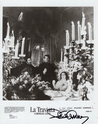 PLACIDO DOMINGO HAND SIGNED 8x10 PHOTO          GREAT OPERA TENOR        JSA Cover
