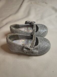 AADI Silver Glitter and rhinestone toddler sz 3 shoes 